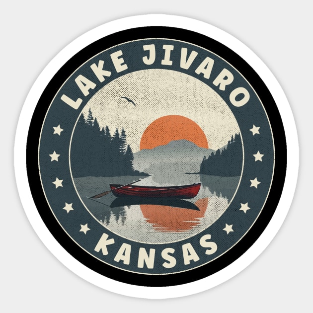 Lake Jivaro Kansas Sunset Sticker by turtlestart